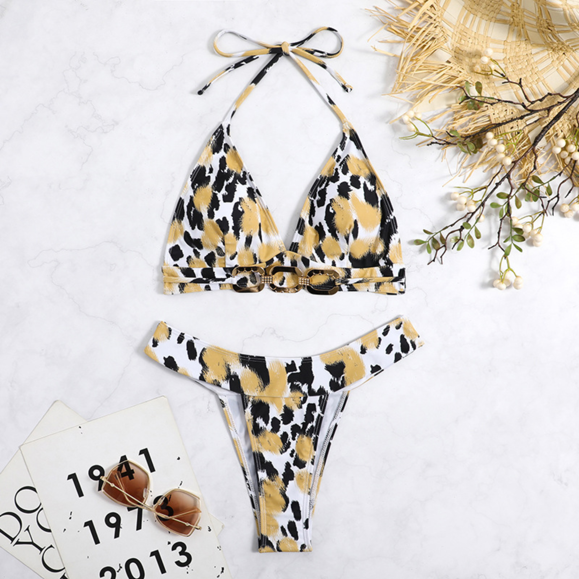 Lynn - Leopard Print Two-Piece Bikini set