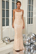 Swann Sequin Slip Maxi Dress