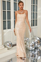 Swann Sequin Slip Maxi Dress