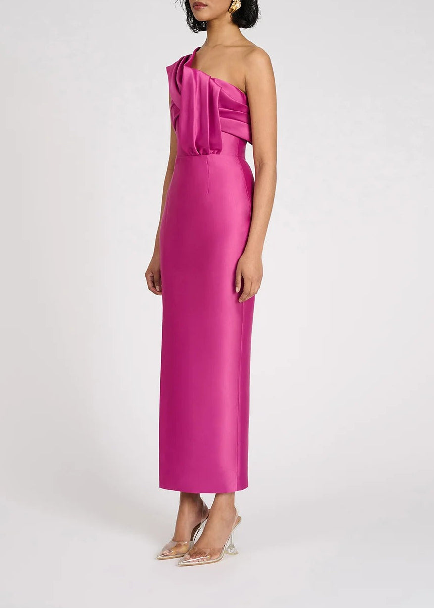 Merovin One-Shoulder Bandage Maxi Dress