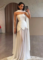 Jorveth Strapless Rhinestone Skirt Set