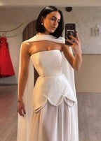 Jorveth Strapless Rhinestone Skirt Set