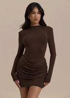 Vorlen Ruched Bodycon Mini Dress