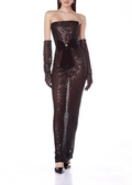 Brinova Black Maxi Dress with Bow Detail