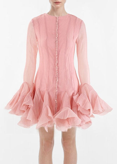 Orphee Semi-Sheer Flared Mini Dress