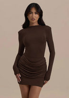 Vorlen Ruched Bodycon Mini Dress