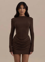Vorlen Ruched Bodycon Mini Dress