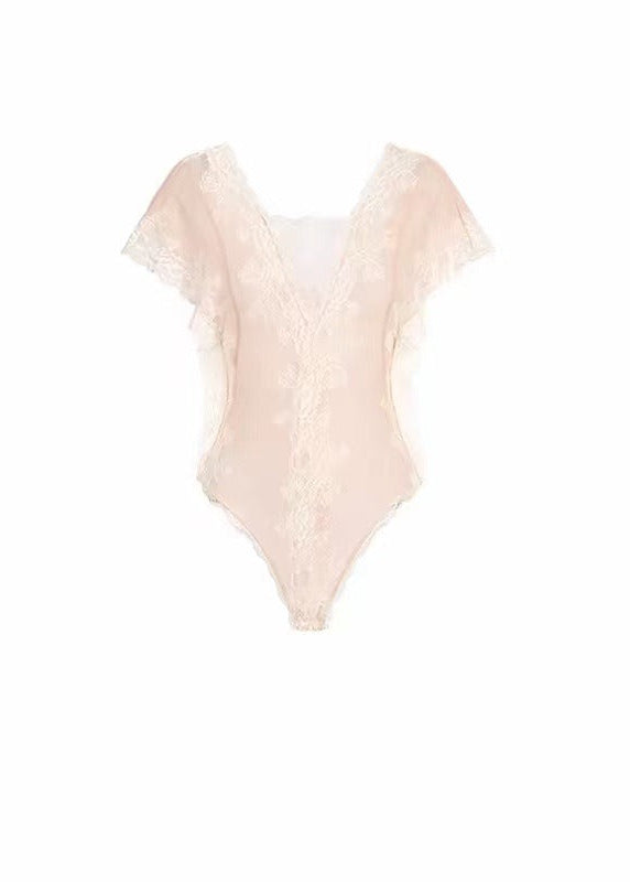 Noven Cowl Neck Lace Bodysuit