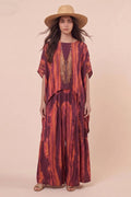 Printed Top And Wide Leg Pants Set