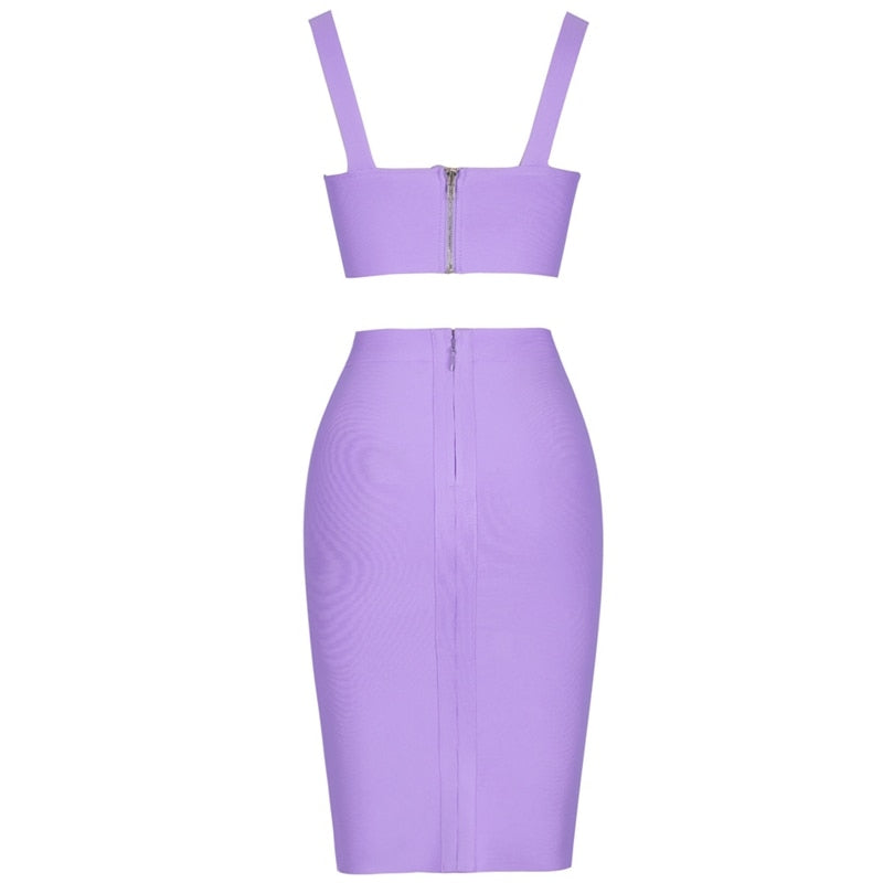 Stephanie - Two Piece Bandage Skirt Set