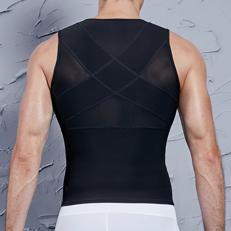 Men’s Zip Front Compression Tank Top