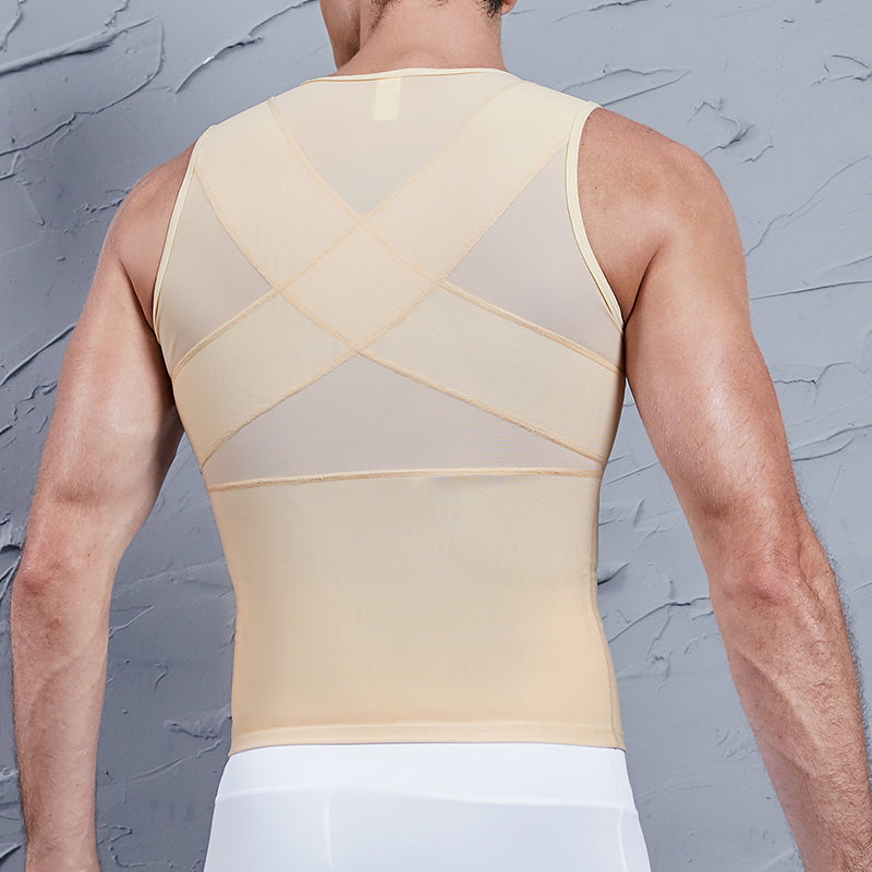 Men’s Zip Front Compression Tank Top