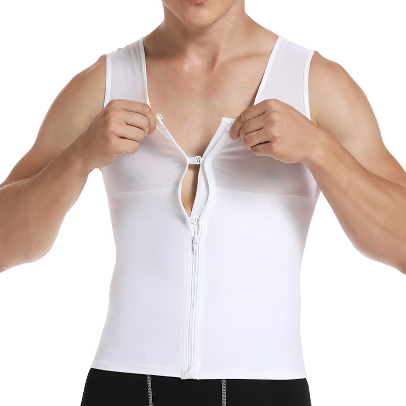 Men’s Zip Front Compression Tank Top