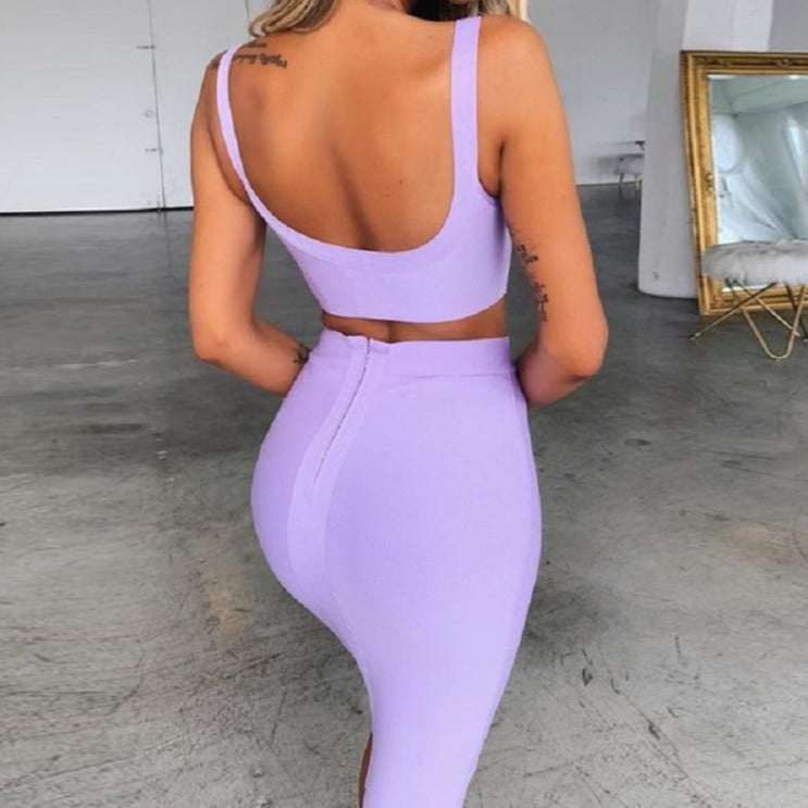 Stephanie - Two Piece Bandage Skirt Set