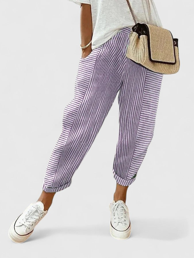 Aisha | Elastic-Waist Draped Pants