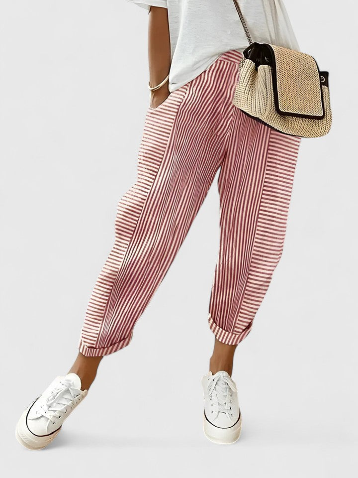 Aisha | Elastic-Waist Draped Pants