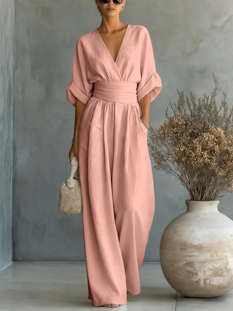 Alessia | Elegant Jumpsuit with V-Neck and High Waist