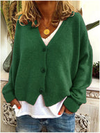 Aisha | V-Neck Button-Front Knit Cardigan