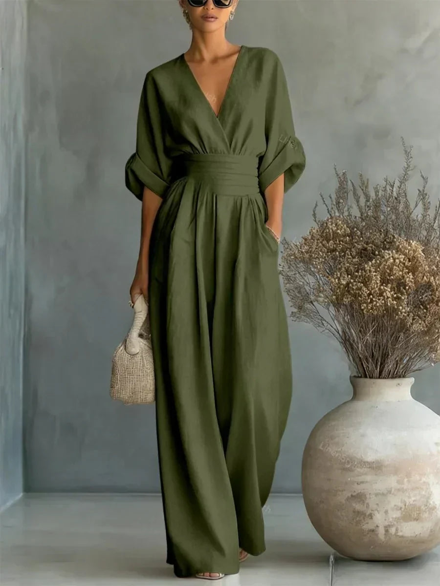 Alessia | Elegant Jumpsuit with V-Neck and High Waist