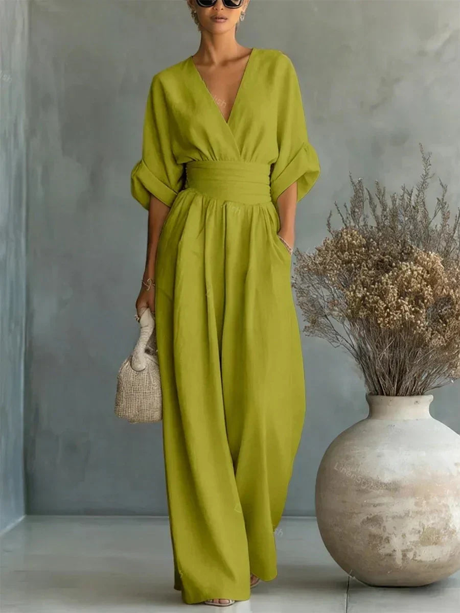 Alessia | Elegant Jumpsuit with V-Neck and High Waist