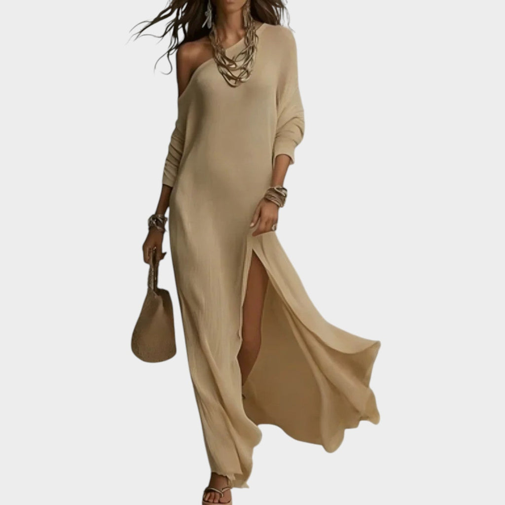 Monica | One-Shoulder Maxi Dress with High Side Slit