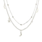 Star & Moon Multi Layer Necklace