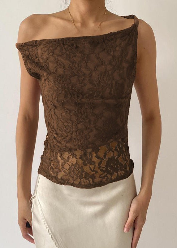 Virela Twist Knot Convertible Lace Bardot Top