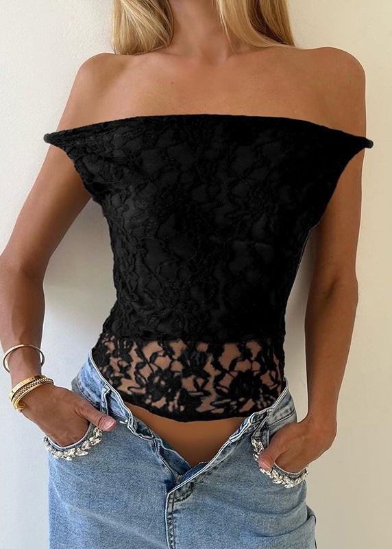 Virela Twist Knot Convertible Lace Bardot Top