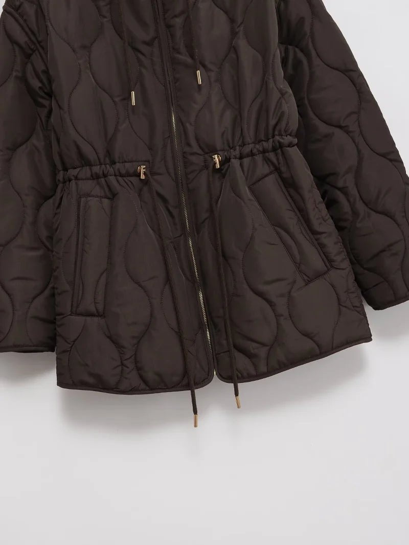 Abbie Hooded Quilted Jacket with Drawstring