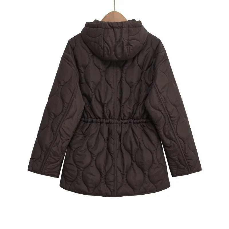 Abbie Hooded Quilted Jacket with Drawstring