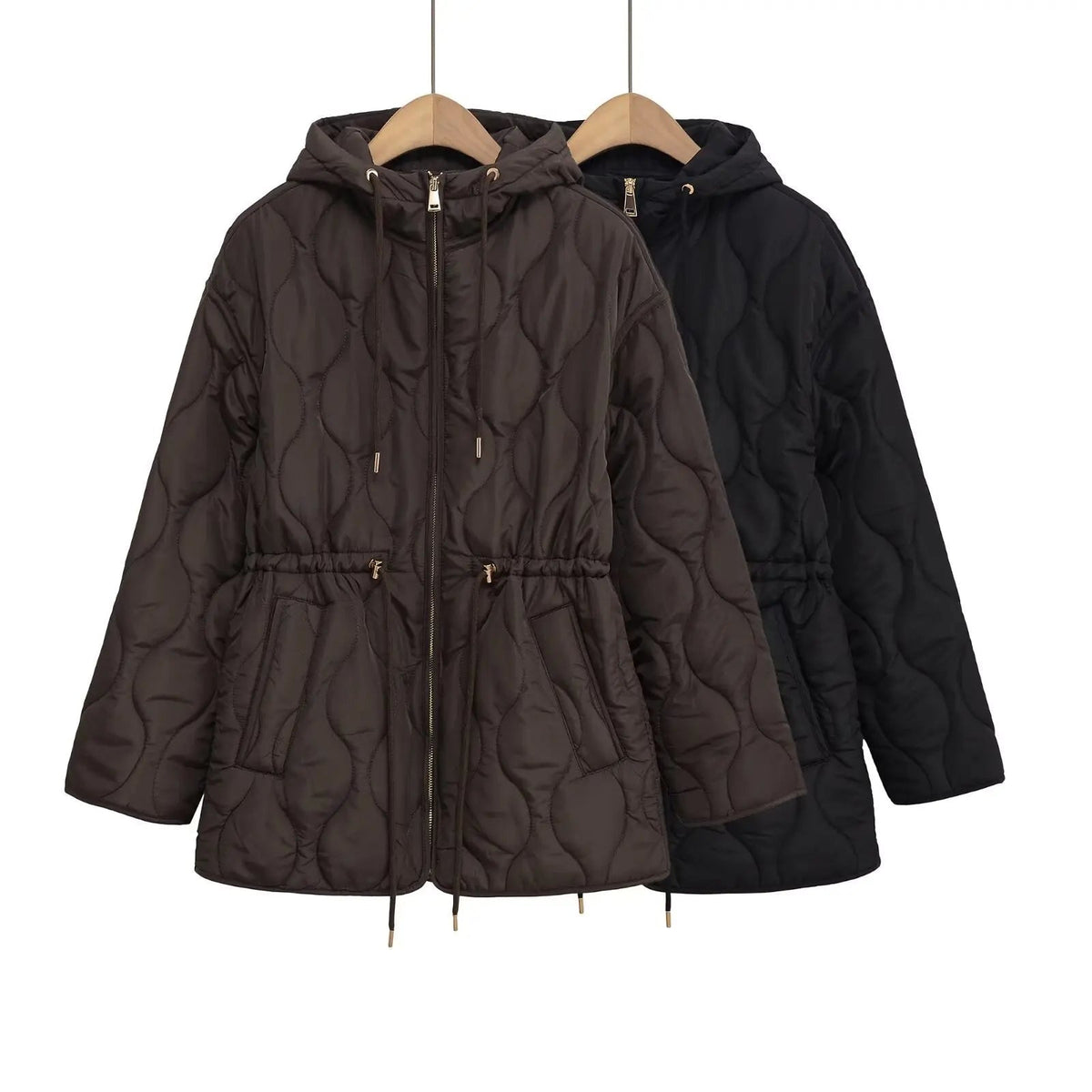 Abbie Hooded Quilted Jacket with Drawstring