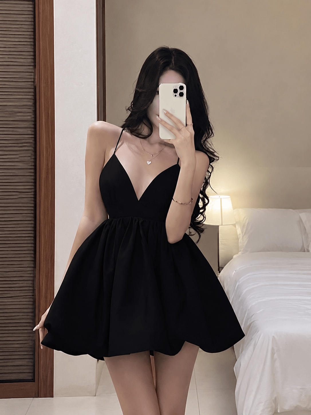 Abbie V Neck Layered Mini Dress