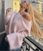 Addison Off-Shoulder Mohair Sweater