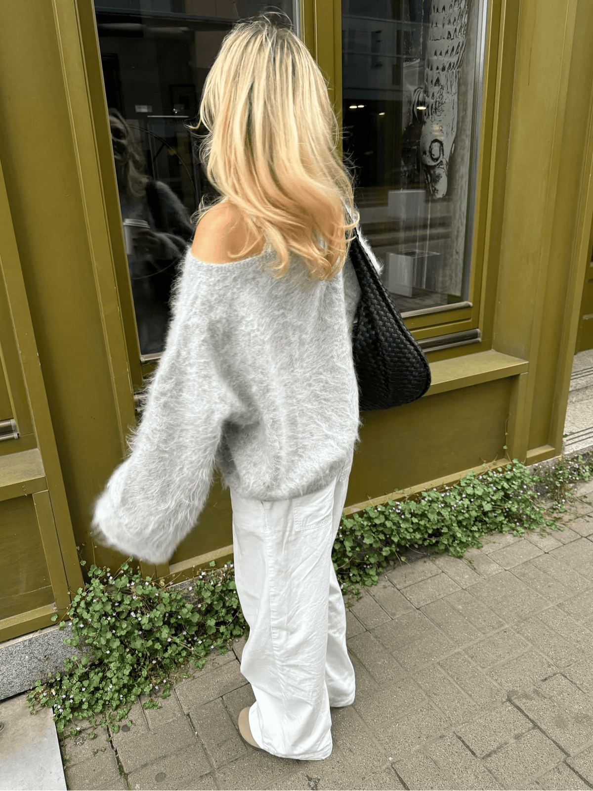 Addison Off-Shoulder Mohair Sweater