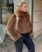 Adeline Cropped Faux Fur Jacket