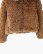 Adeline Cropped Faux Fur Jacket