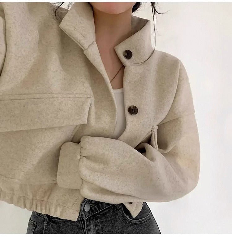 Agathe High Neck Cropped Jacket
