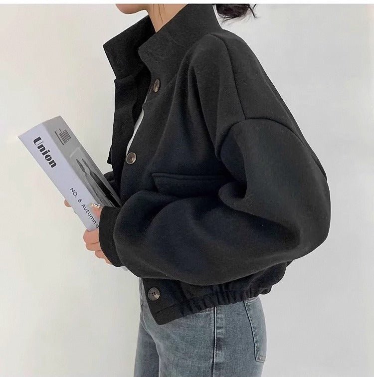 Agathe High Neck Cropped Jacket