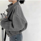 Agathe High Neck Cropped Jacket