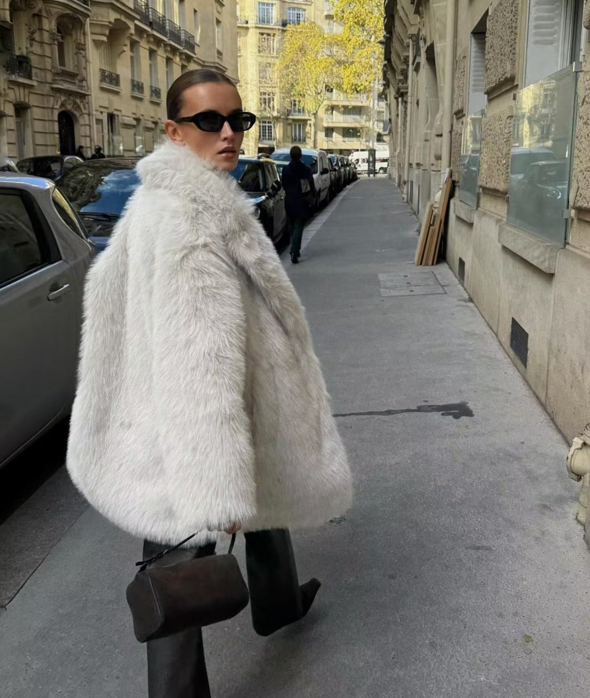 Agnes Mid Length faux fur Coat