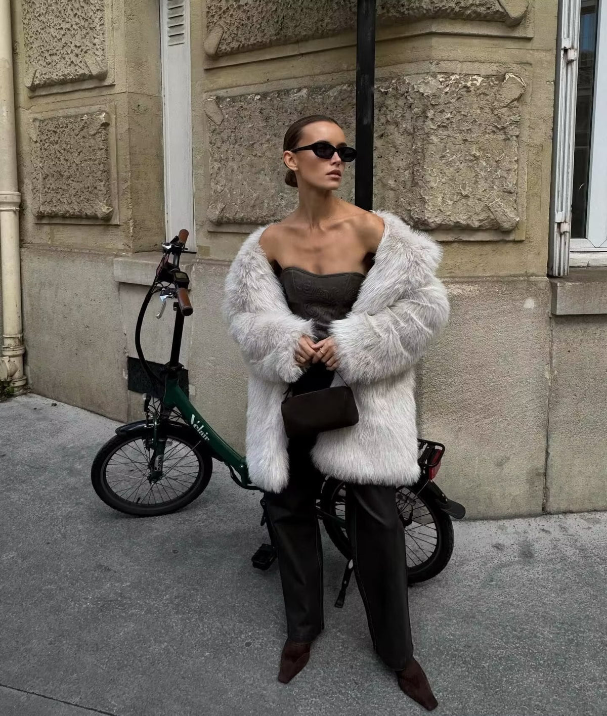 Agnes Mid Length faux fur Coat