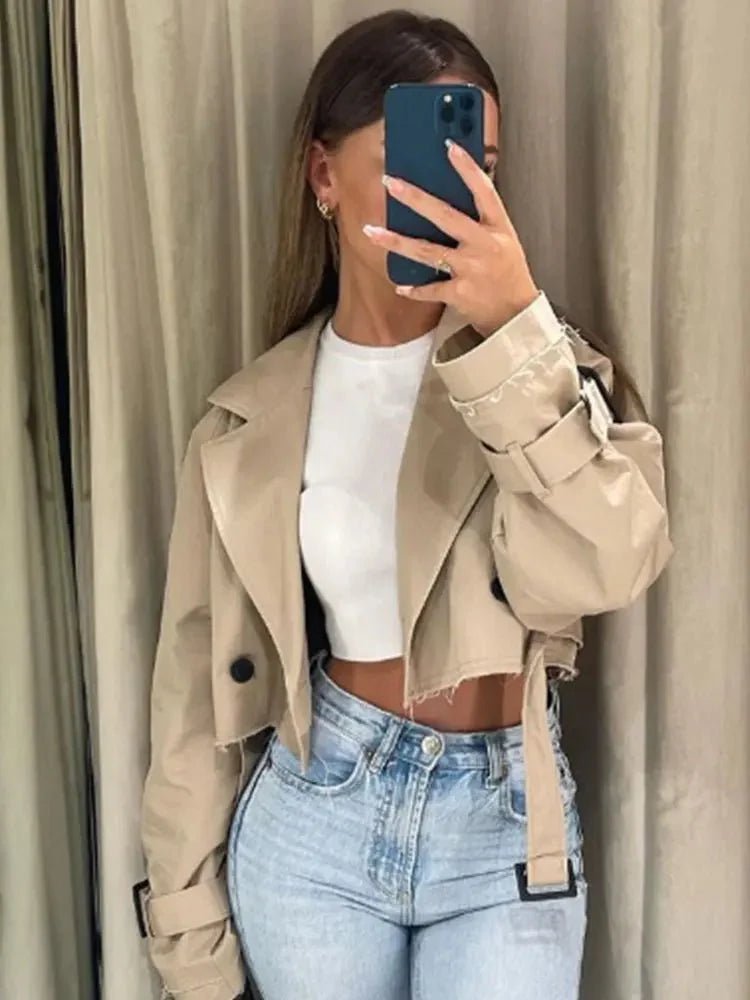 Aimee Cropped Trenchcoat