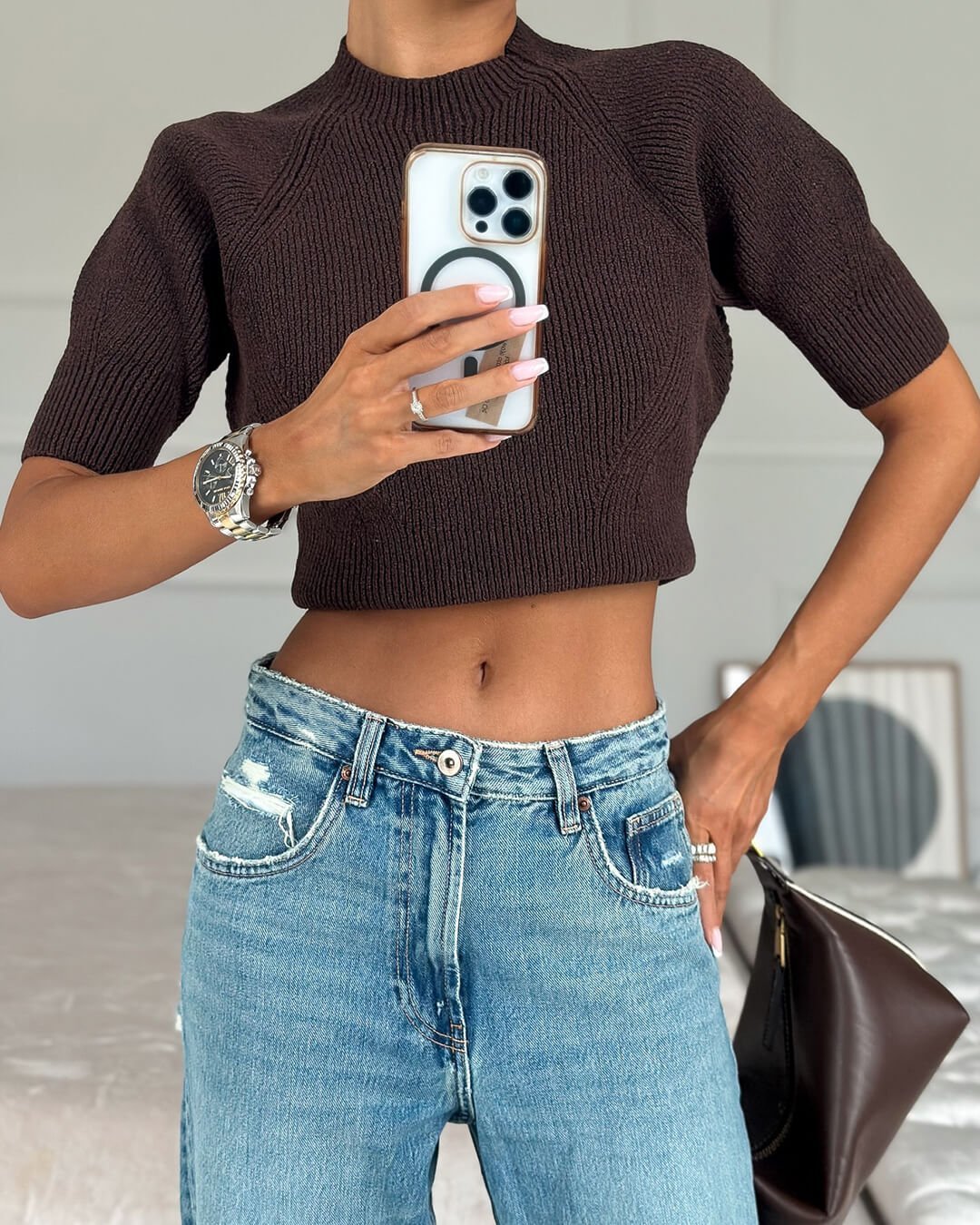 Alannah Seamless Knit Crop Top