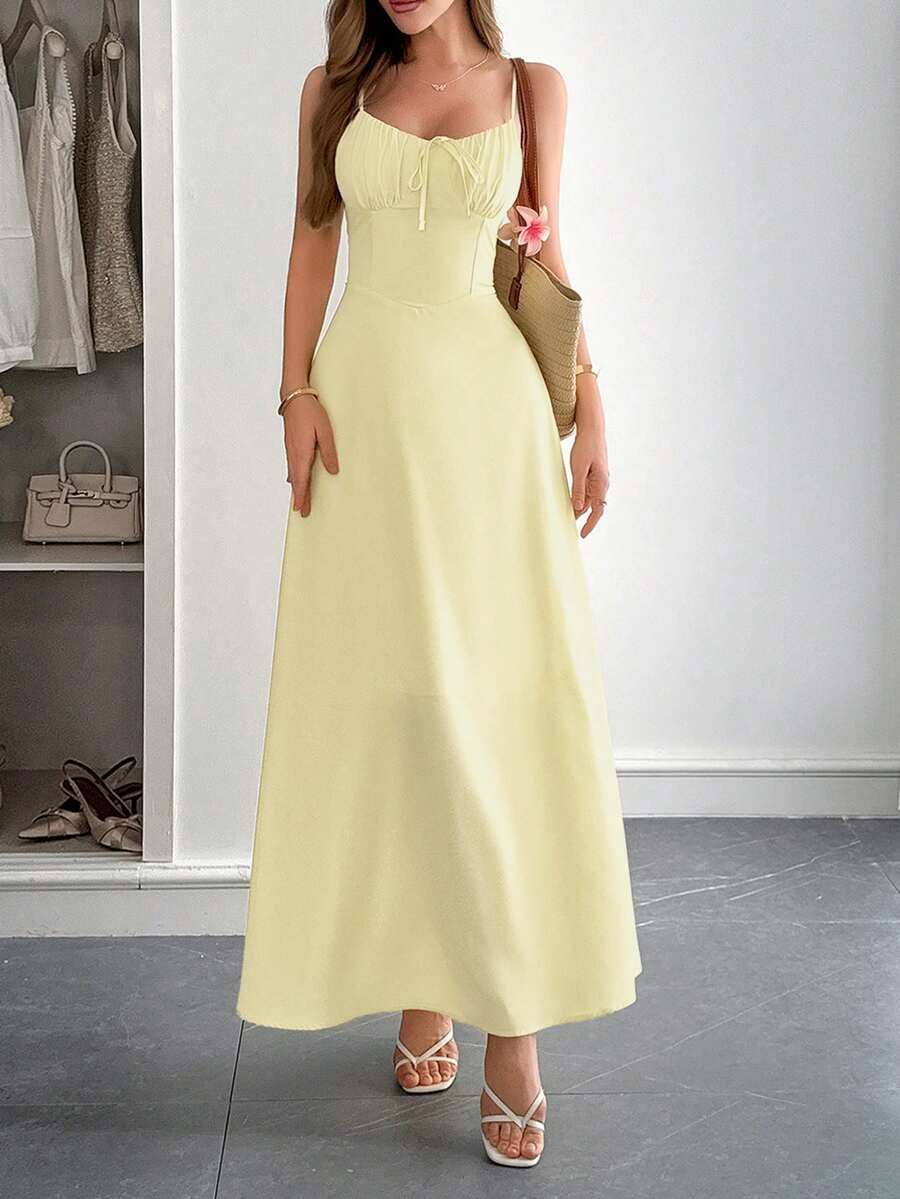 Aleana Ruched Waist Maxi Dress