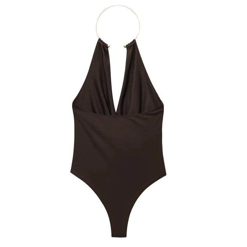 Alessi Backless Draped Bodysuit