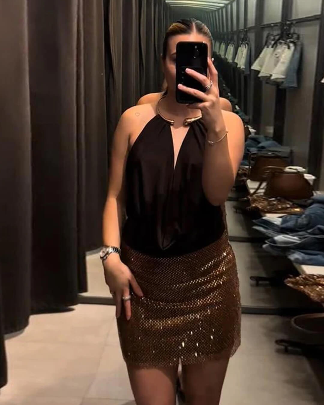 Alessi Backless Draped Bodysuit