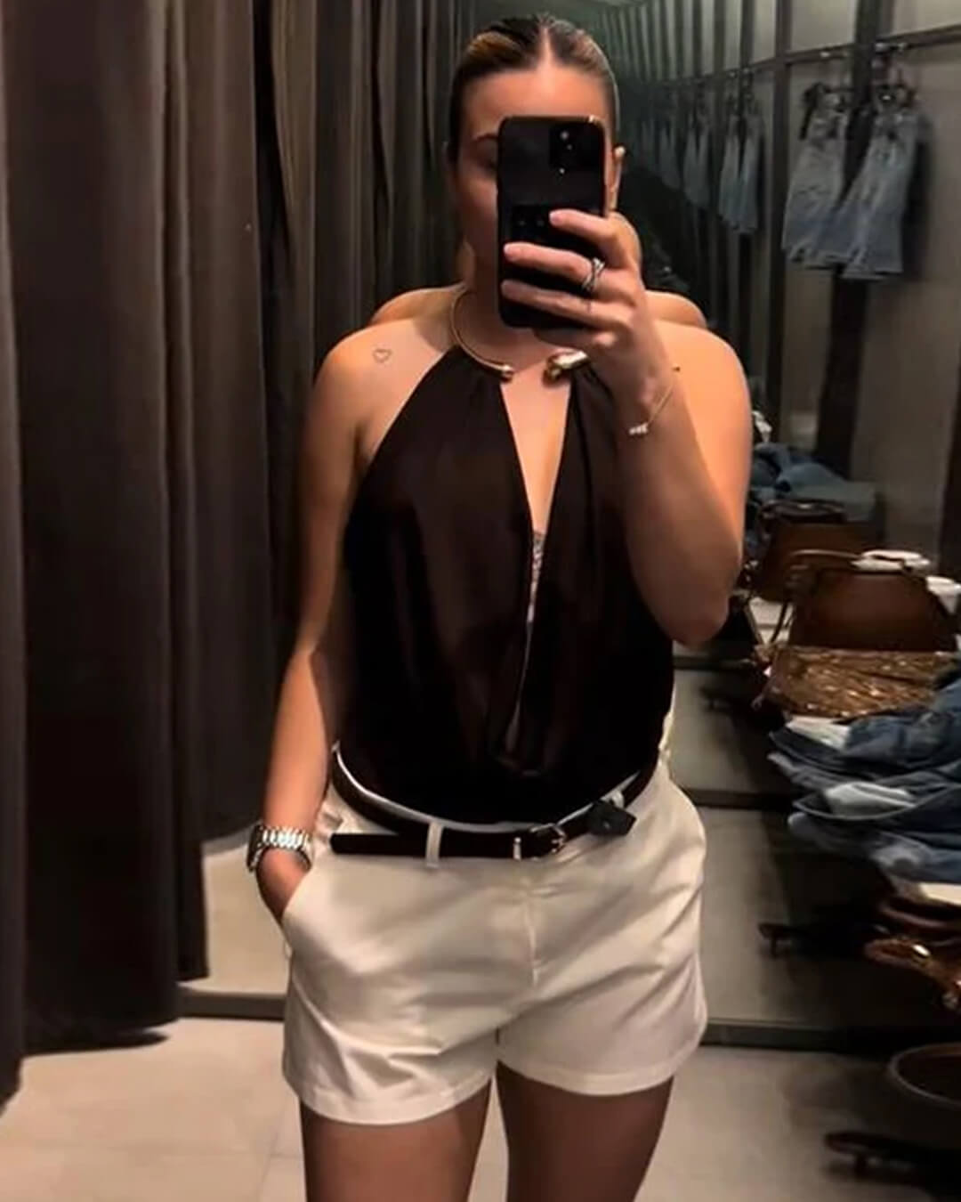 Alessi Backless Draped Bodysuit