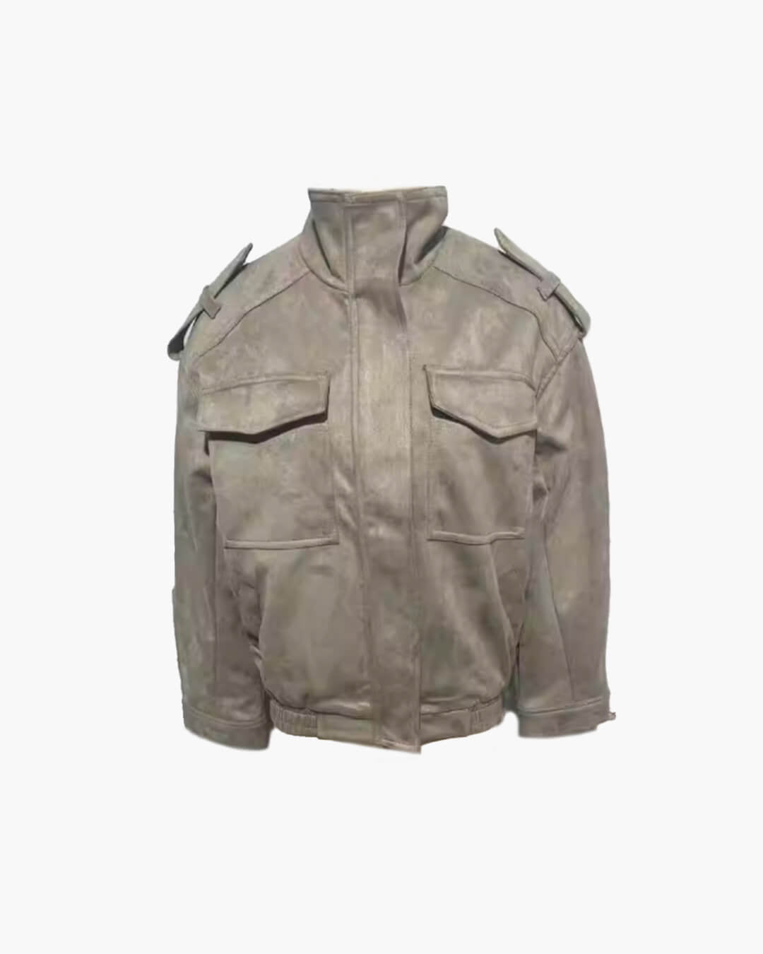 Alexandra High-Neck suede Jacket