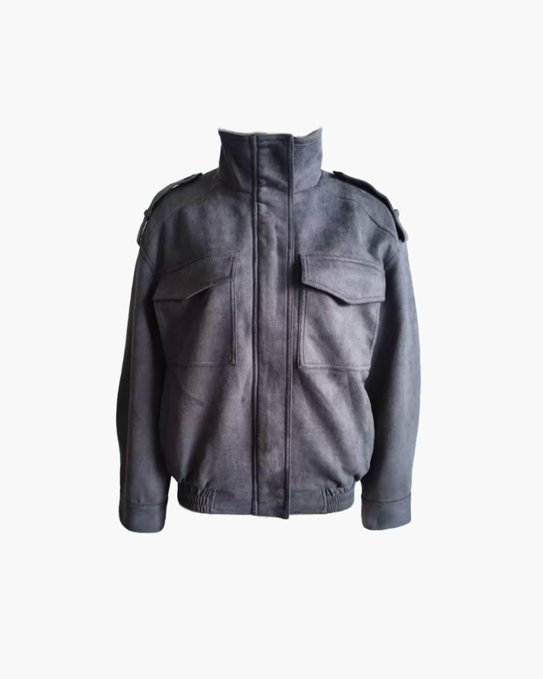 Alexandra High-Neck suede Jacket