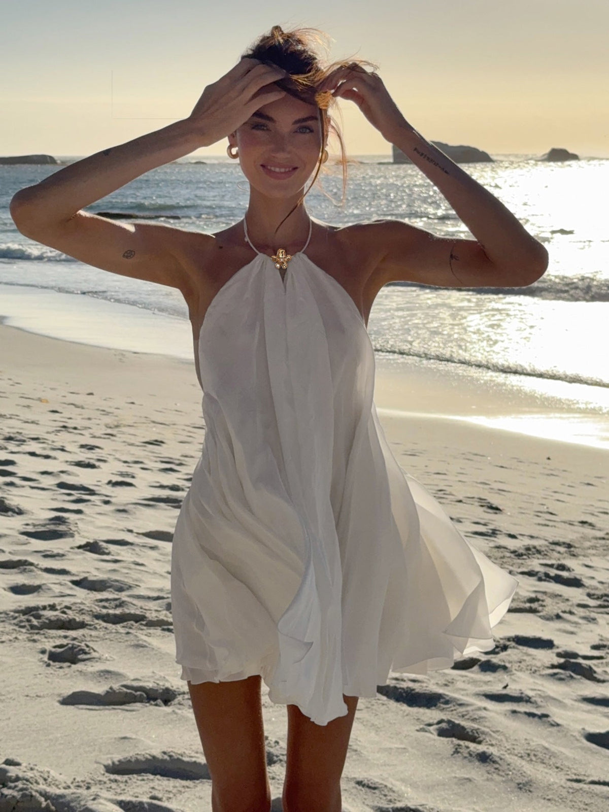Alyson Halter Backless Beach Dress